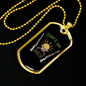 Suns Up Guns Up Hunting Necklace Stainless Steel or 18k Gold Dog Tag 24"-Express Your Love Gifts