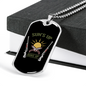 Suns Up Guns Up Hunting Necklace Stainless Steel or 18k Gold Dog Tag 24"-Express Your Love Gifts