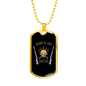Suns Up Guns Up Hunting Necklace Stainless Steel or 18k Gold Dog Tag 24"-Express Your Love Gifts