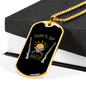 Suns Up Guns Up Hunting Necklace Stainless Steel or 18k Gold Dog Tag 24"-Express Your Love Gifts