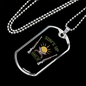 Suns Up Guns Up Hunting Necklace Stainless Steel or 18k Gold Dog Tag 24"-Express Your Love Gifts