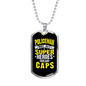 Super Heroes Wear Caps Necklace Stainless Steel or 18k Gold Dog Tag 24"-Express Your Love Gifts