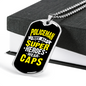 Super Heroes Wear Caps Necklace Stainless Steel or 18k Gold Dog Tag 24"-Express Your Love Gifts