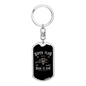 Super Plug Biker Keychain Stainless Steel or 18k Gold Dog Tag Keyring-Express Your Love Gifts