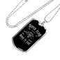 Super Plug Biker Necklace Stainless Steel or 18k Gold Dog Tag 24"-Express Your Love Gifts