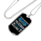 Super Sexy Policewoman Necklace Stainless Steel or 18k Gold Dog Tag 24"-Express Your Love Gifts