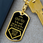 Superhero Dad Keychain Stainless Steel or 18k Gold Dog Tag Keyring-Express Your Love Gifts