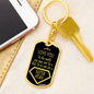 Superhero Dad Keychain Stainless Steel or 18k Gold Dog Tag Keyring-Express Your Love Gifts