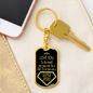 Superhero Dad Keychain Stainless Steel or 18k Gold Dog Tag Keyring-Express Your Love Gifts