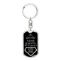 Superhero Dad Keychain Stainless Steel or 18k Gold Dog Tag Keyring-Express Your Love Gifts