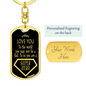 Superhero Dad Keychain Stainless Steel or 18k Gold Dog Tag Keyring-Express Your Love Gifts
