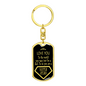 Superhero Dad Keychain Stainless Steel or 18k Gold Dog Tag Keyring-Express Your Love Gifts