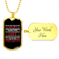 Superhero In My Life Firefighter Gift Stainless Steel or 18k Gold Dog Tag 24" Chain-Express Your Love Gifts