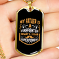 Superpower Firefighter Gift Stainless Steel or 18k Gold Dog Tag 24" Chain-Express Your Love Gifts