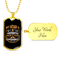 Superpower Firefighter Gift Stainless Steel or 18k Gold Dog Tag 24" Chain-Express Your Love Gifts
