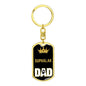 Suphalak Cat Dad King Keychain Stainless Steel or 18k Gold-Express Your Love Gifts