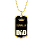 Suphalak Cat Dad Necklace Stainless Steel or 18k Gold Dog Tag 24" Chain-Express Your Love Gifts
