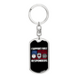 Support First Responders Firefighter Keychain Stainless Steel or 18k Gold Dog Tag Keyring-Express Your Love Gifts