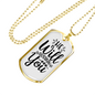 Sustain You Christian Necklace Stainless Steel or 18k Gold Dog Tag 24" Chain-Express Your Love Gifts