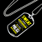 Sweat Dries Blood Clots Necklace Stainless Steel or 18k Gold Dog Tag 24"-Express Your Love Gifts