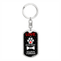 Swedish Vallhund Keychain Stainless Steel or 18k Gold Dog Tag Keyring-Express Your Love Gifts