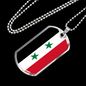 Syria Flag Necklace Stainless Steel or 18k Gold Dog Tag 24" Chain-Express Your Love Gifts