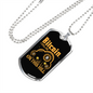 T Bitcoin (15) Crypto Necklace Stainless Steel or 18k Gold Dog Tag 24" Chain-Express Your Love Gifts