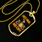 T Bitcoin Crypto Necklace Stainless Steel or 18k Gold Dog Tag 24" Chain-Express Your Love Gifts