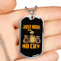T Bitcoin Crypto Necklace Stainless Steel or 18k Gold Dog Tag 24" Chain-Express Your Love Gifts