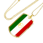 Tajikistan Flag Necklace Stainless Steel or 18k Gold Dog Tag 24" Chain-Express Your Love Gifts