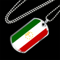 Tajikistan Flag Necklace Stainless Steel or 18k Gold Dog Tag 24" Chain-Express Your Love Gifts