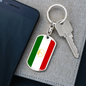 Tajikistan Flag Swivel Keychain Dog Tag Stainless Steel or 18k Gold-Express Your Love Gifts