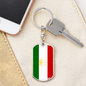 Tajikistan Flag Swivel Keychain Dog Tag Stainless Steel or 18k Gold-Express Your Love Gifts
