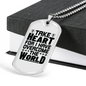 Take Heart Cross Christian Necklace Stainless Steel or 18k Gold Dog Tag 24" Chain-Express Your Love Gifts