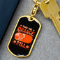 Take The orange Pill Crypto Keychain Stainless Steel or 18k Gold Dog Tag Keyring-Express Your Love Gifts