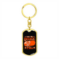 Take The orange Pill Crypto Keychain Stainless Steel or 18k Gold Dog Tag Keyring-Express Your Love Gifts