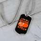 Take The orange Pill Crypto Necklace Stainless Steel or 18k Gold Dog Tag 24" Chain-Express Your Love Gifts