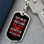 Takes Refuge Psalm 34:8 Keychain Stainless Steel or 18k Gold Dog Tag Keyring-Express Your Love Gifts