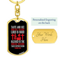 Takes Refuge Psalm 34:8 Keychain Stainless Steel or 18k Gold Dog Tag Keyring-Express Your Love Gifts
