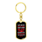 Takes Refuge Psalm 34:8 Keychain Stainless Steel or 18k Gold Dog Tag Keyring-Express Your Love Gifts