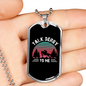 Talk Derby To Me Horse Necklace Stainless Steel or 18k Gold Dog Tag 24" Chain-Express Your Love Gifts