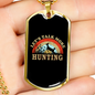 Talk More Hunting Necklace Stainless Steel or 18k Gold Dog Tag 24" Chain-Express Your Love Gifts