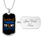 Talking Dogs Necklace Stainless Steel or 18k Gold Dog Tag 24" Chain-Express Your Love Gifts