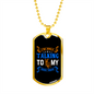 Talking Dogs Necklace Stainless Steel or 18k Gold Dog Tag 24" Chain-Express Your Love Gifts