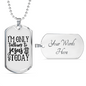 Talking To Jesus Christian Necklace Stainless Steel or 18k Gold Dog Tag 24" Chain-Express Your Love Gifts