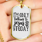 Talking To Jesus Christian Necklace Stainless Steel or 18k Gold Dog Tag 24" Chain-Express Your Love Gifts
