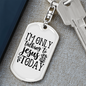 Talking To Jesus Keychain Stainless Steel or 18k Gold Dog Tag Keyring-Express Your Love Gifts