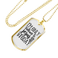 Talking To Jesus Today Christian Necklace Stainless Steel or 18k Gold Dog Tag 24" Chain-Express Your Love Gifts