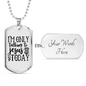 Talking To Jesus Today Christian Necklace Stainless Steel or 18k Gold Dog Tag 24" Chain-Express Your Love Gifts