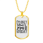 Talking To Jesus Today Christian Necklace Stainless Steel or 18k Gold Dog Tag 24" Chain-Express Your Love Gifts